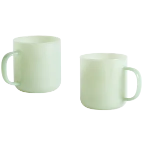 Borosilicate Mug Set Of 2 Jade Light Gre