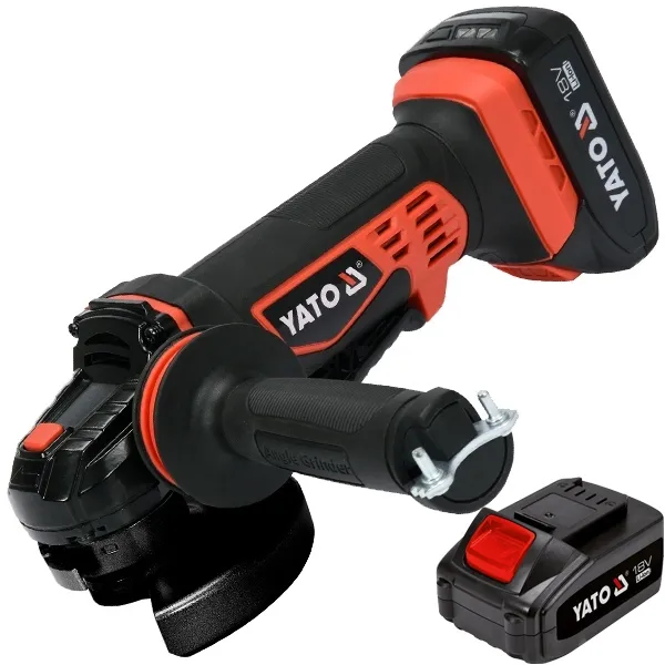 YATO  YT82828  AMOLADORA ANGULAR CON 2 BATERíAS, LIION, 18 V, 3 AH, 125 MM